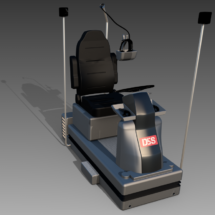 This configuration utilizes the HTC vive. The poles are adjustable in height and location. vive configuration